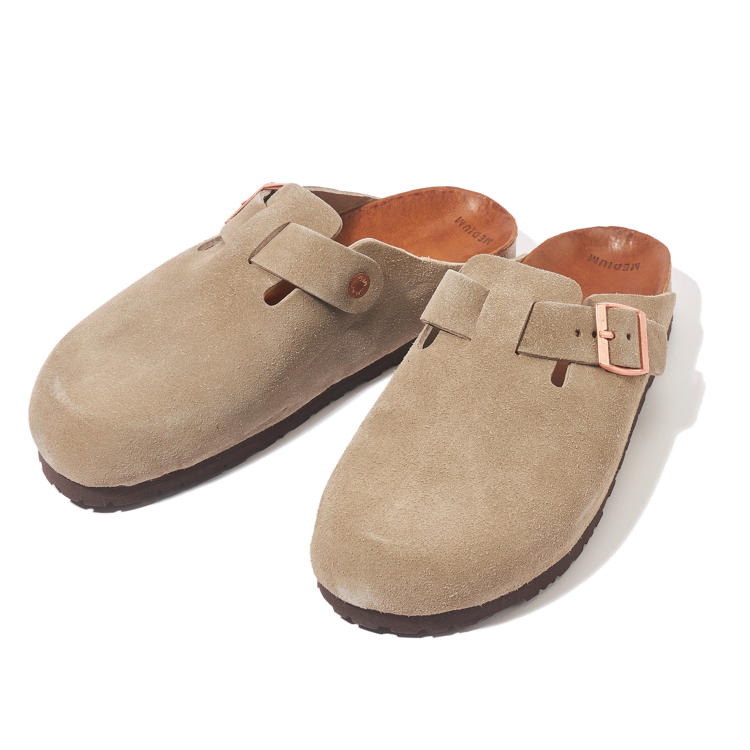 LEATHER FOOT-SUPPORT CLOGS