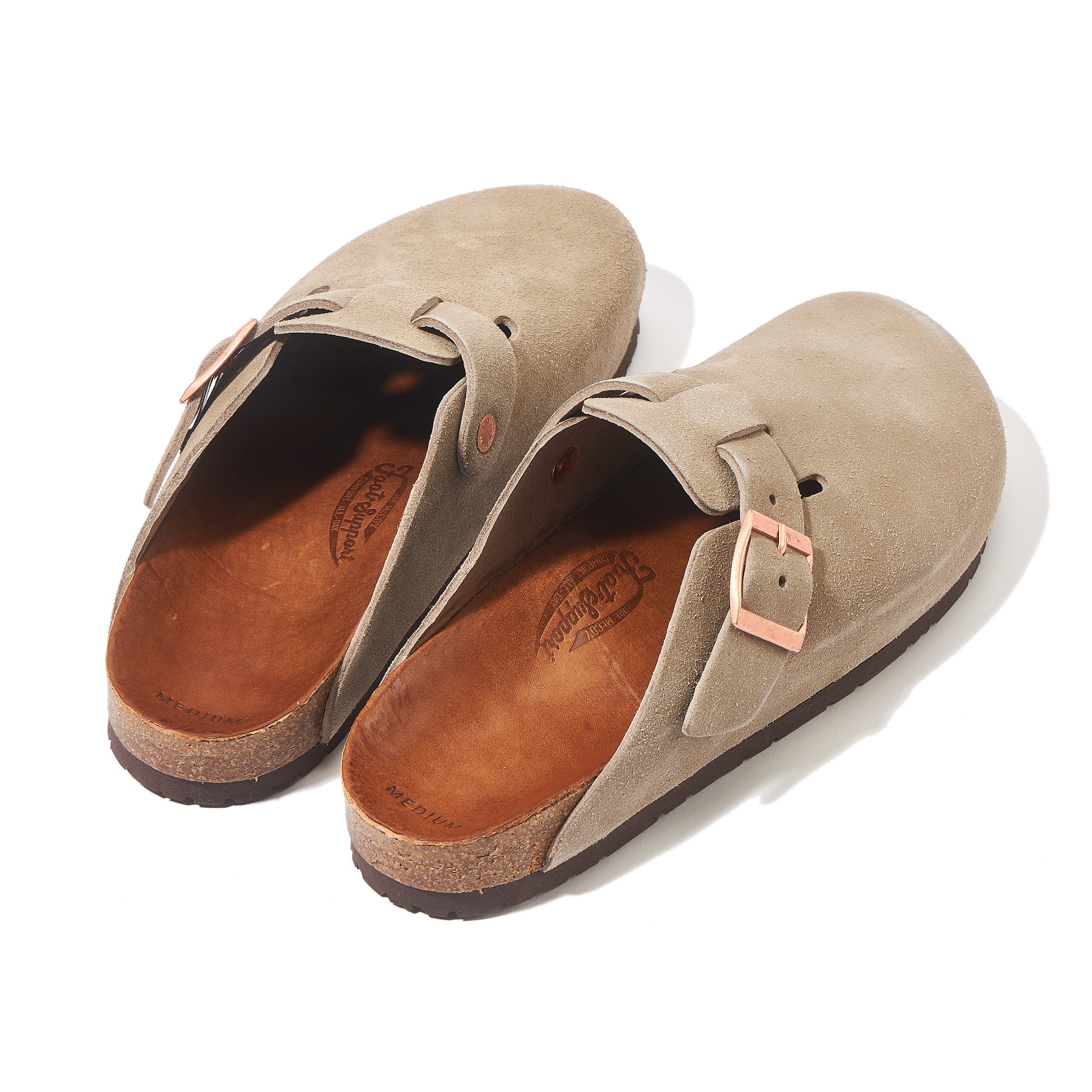 LEATHER FOOT-SUPPORT CLOGS