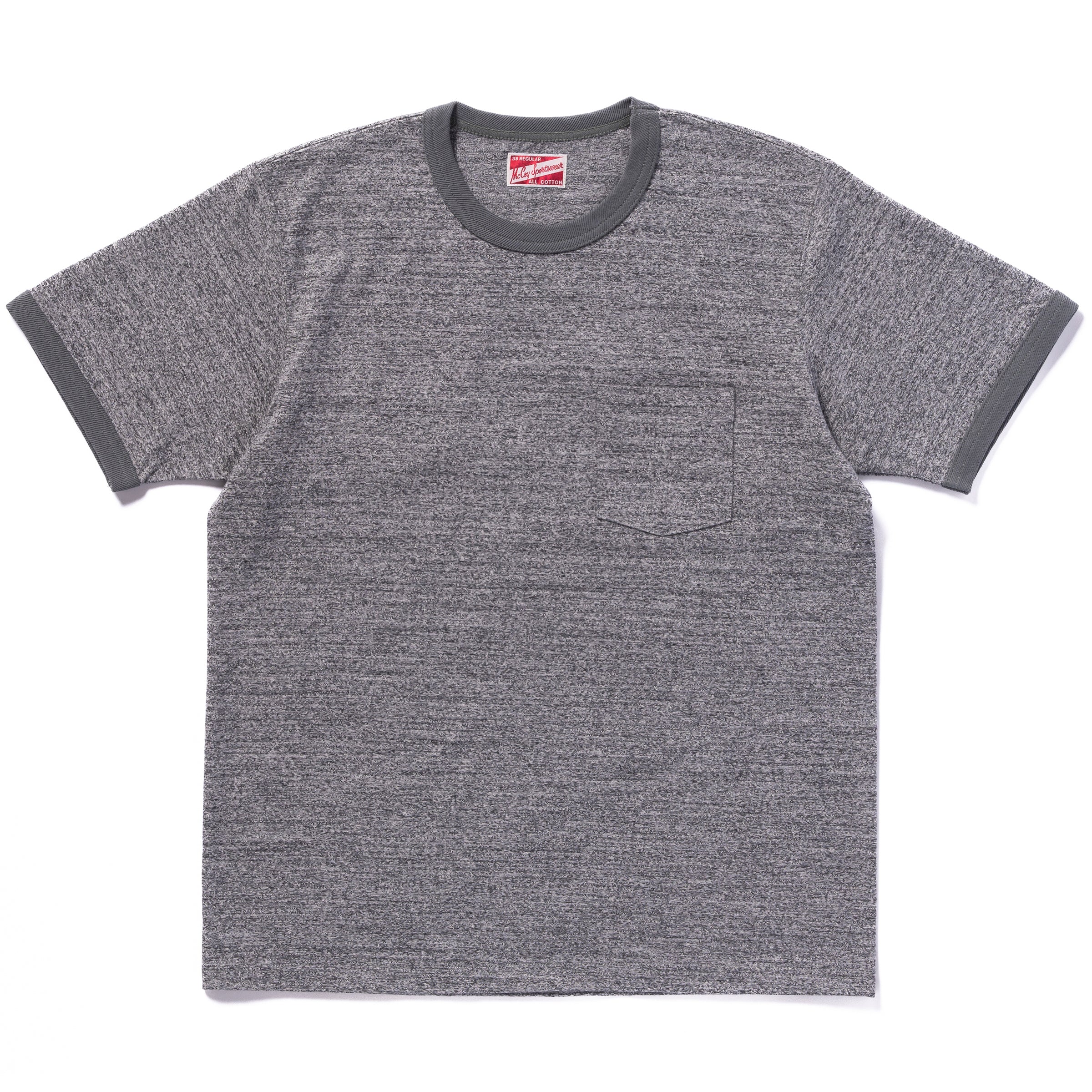 POCKET TEE / HEATHER GRAY, RINGER – The Real McCoy's POCKET TEE / HEATHER GRAY, RINGER – The Real McCoy's