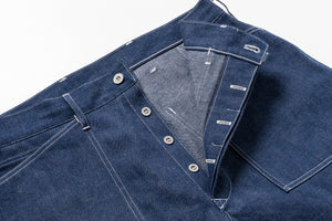 TROUSERS, WORKING, DENIM, BLUE