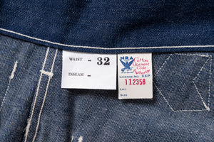 TROUSERS, WORKING, DENIM, BLUE