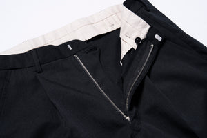 SINGLE-PLEAT WOOL TROUSERS