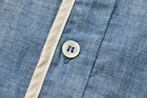 CHAMBRAY PULLOVER STRIPE SUMMER SHIRT