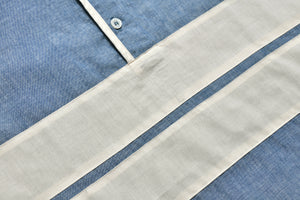CHAMBRAY PULLOVER STRIPE SUMMER SHIRT