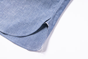 U.S. NAVY CHAMBRAY L/S SHIRT (LONG)