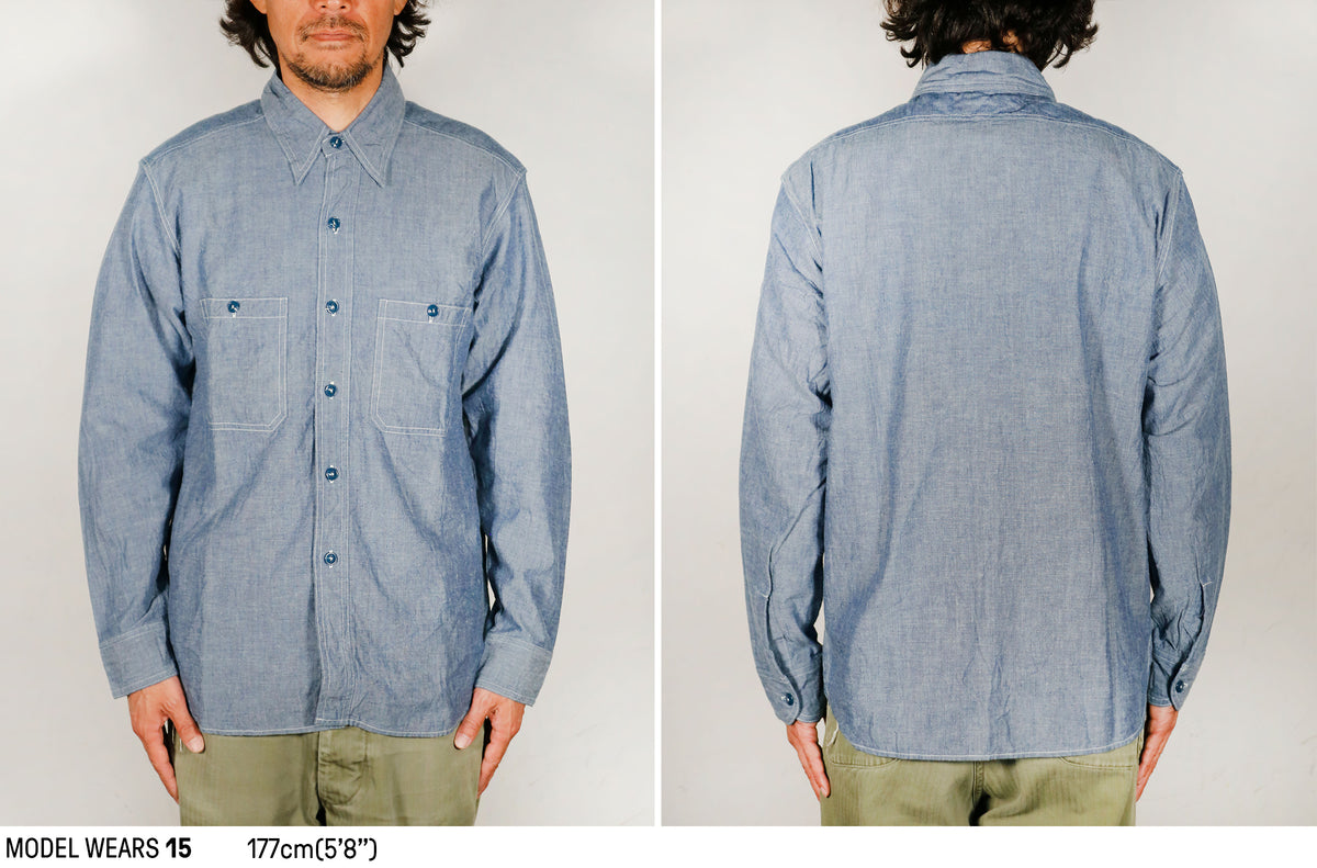 U.S. NAVY CHAMBRAY SHIRT L/S (MODIFY) Fit Guide