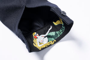 U.S.N. WOOL BLUE FLANNEL SHIRT / U.S.S. BROOKLYN