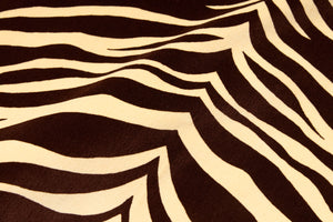 PRINTED VELOUR OPEN-COLLAR SHIRT / ZEBRA