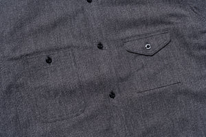 8HU CIGARETTE POCKET MOCK-TWIST CHAMBRAY WORK SHIRT