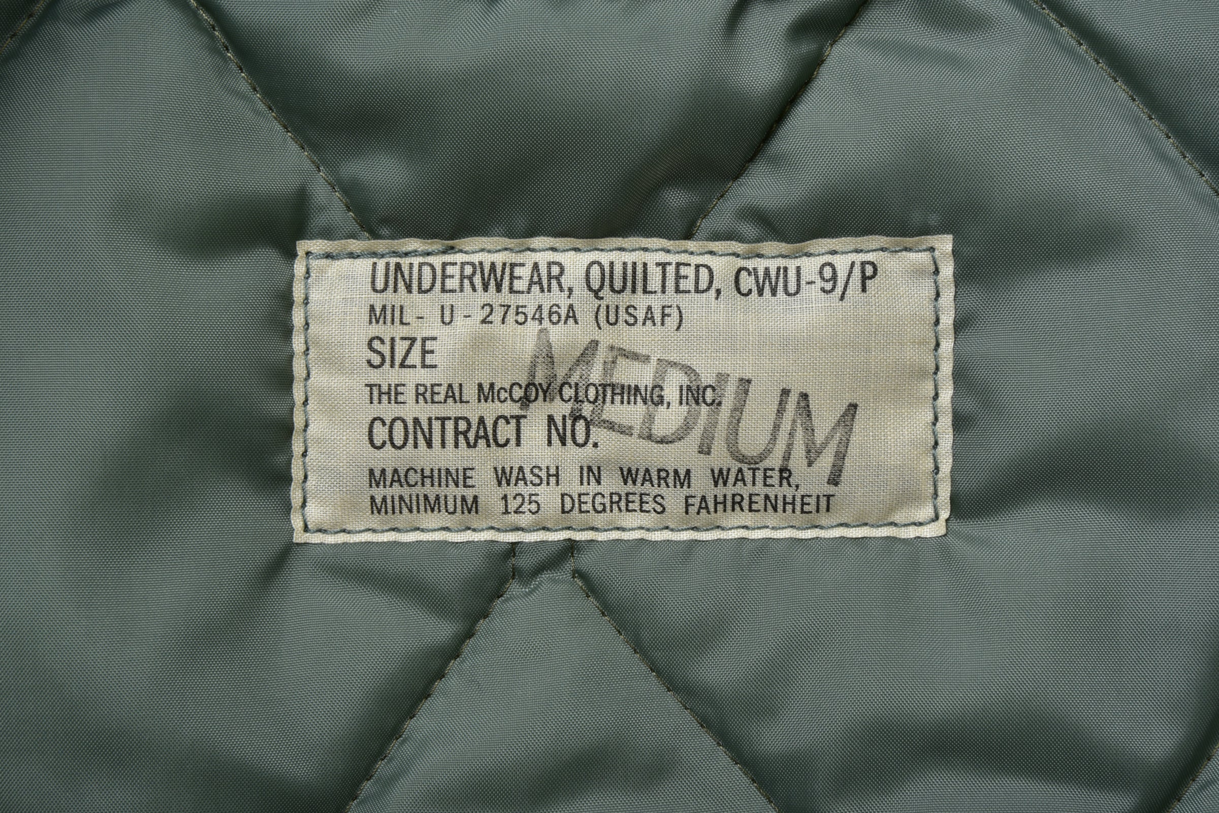 UNDERWEAR, QUILTED, CWU 9/P – The Real McCoy's