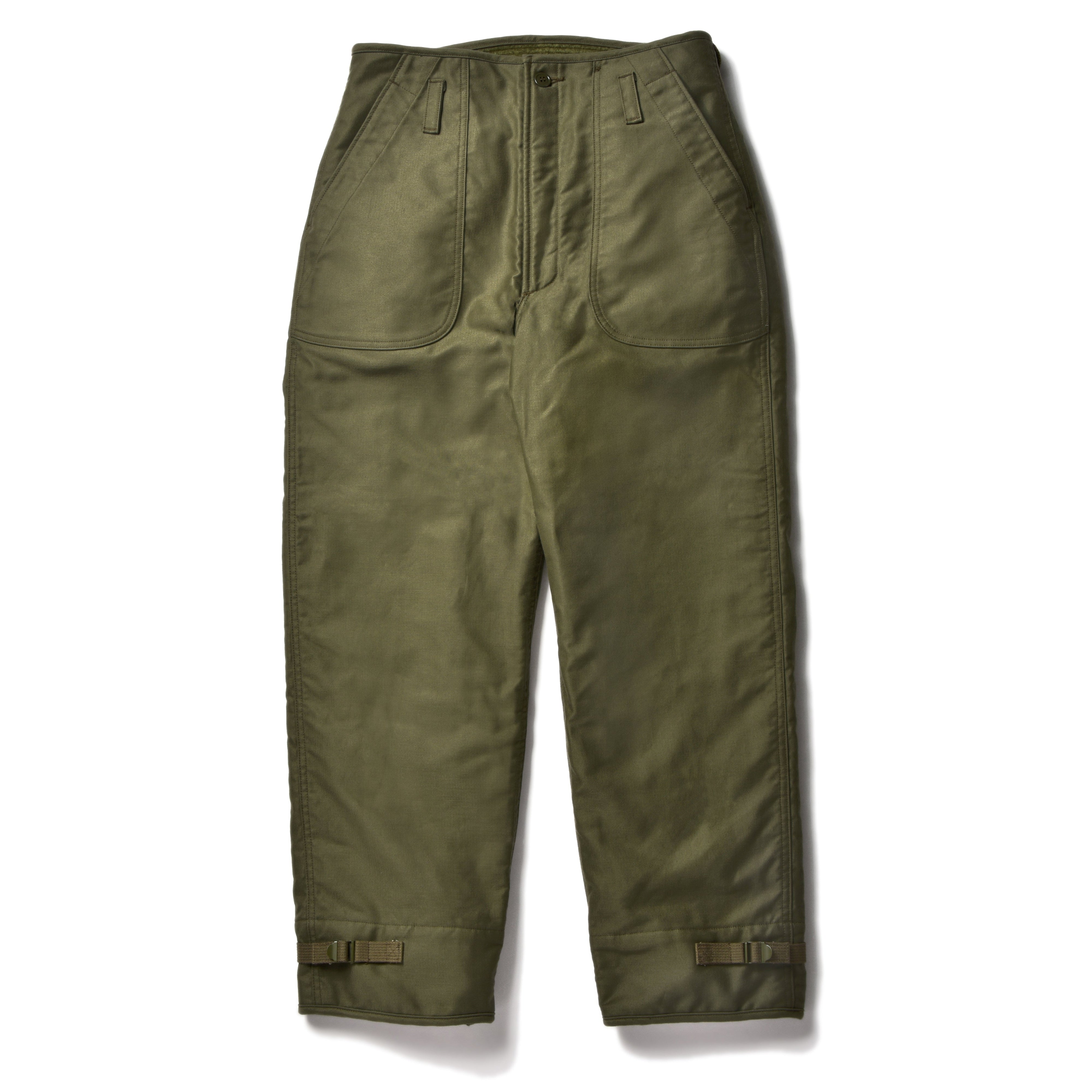 The Real McCoy's MP20105 Nylon Quilted Down Trousers Olive