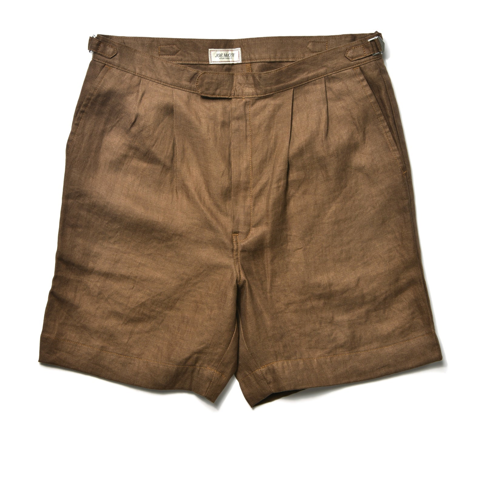 Brown - Linen - Cargo Shorts