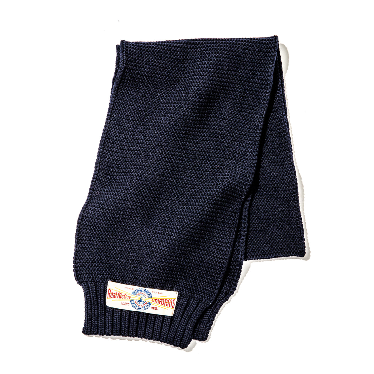【リアルマッコイズ】SCARF, WOOL-KNIT Wool-Knit Scarf Navy - The Real McCoy's | R&H