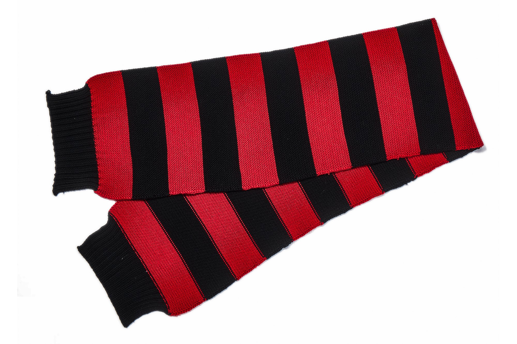 BUCO STRIPED WOOL KNIT SCARF