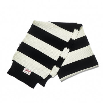 BUCO STRIPED WOOL KNIT SCARF