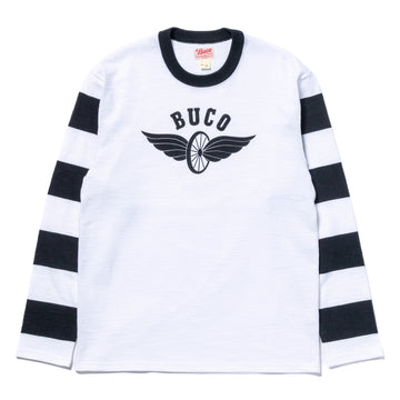 BUCO STRIPED SLEEVE TEE / FLYING WHEEL