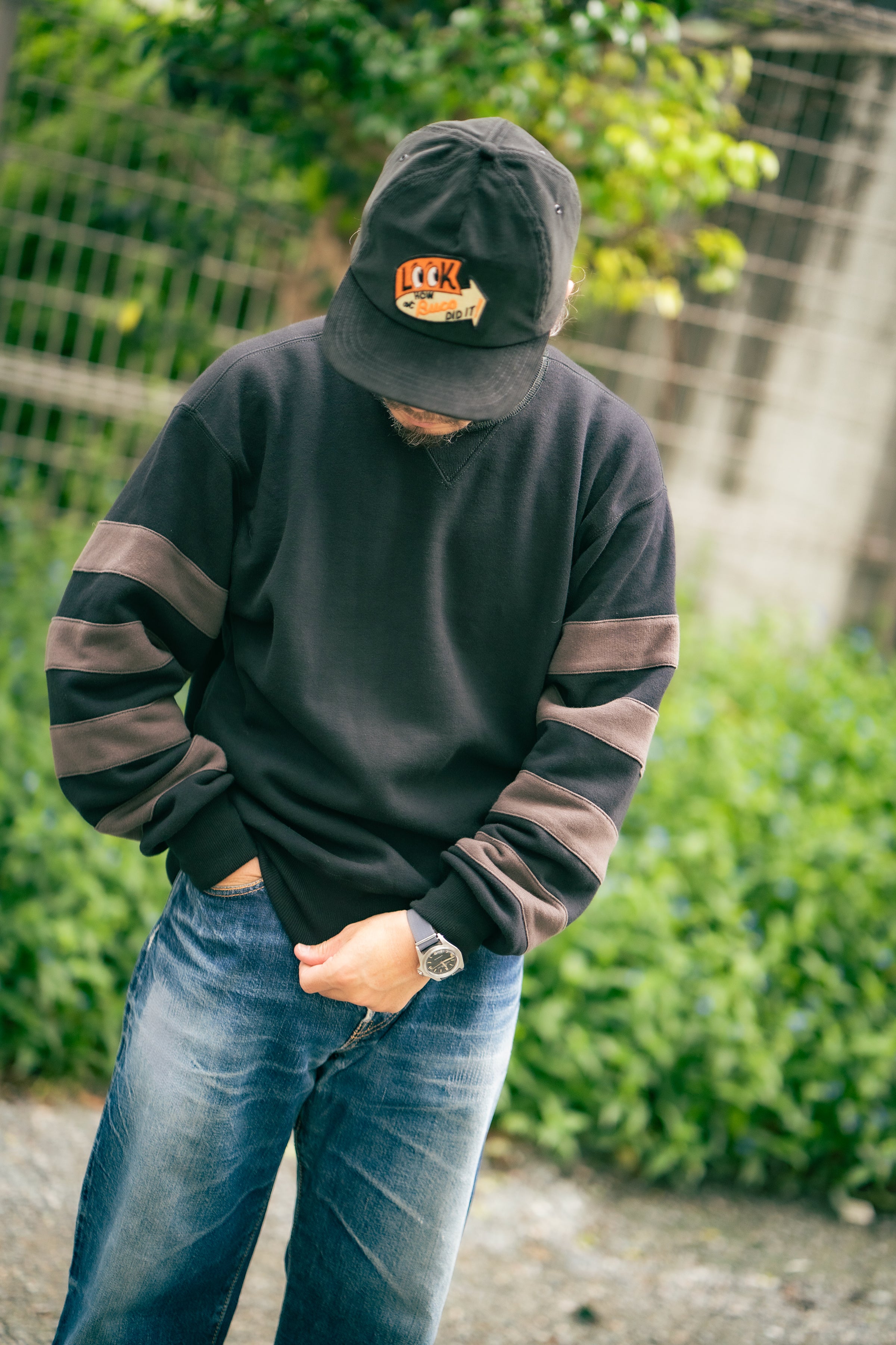 BUCO STRIPED-SLEEVE SWEATSHIRT – The Real McCoy's