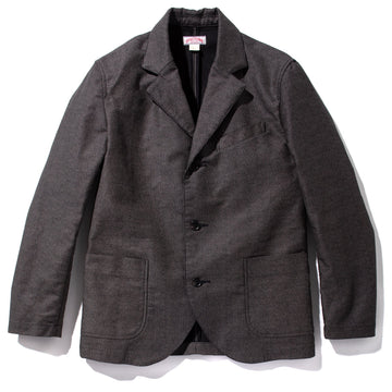 DOUBLE DIAMOND PRINTED STRIPE SACK COAT