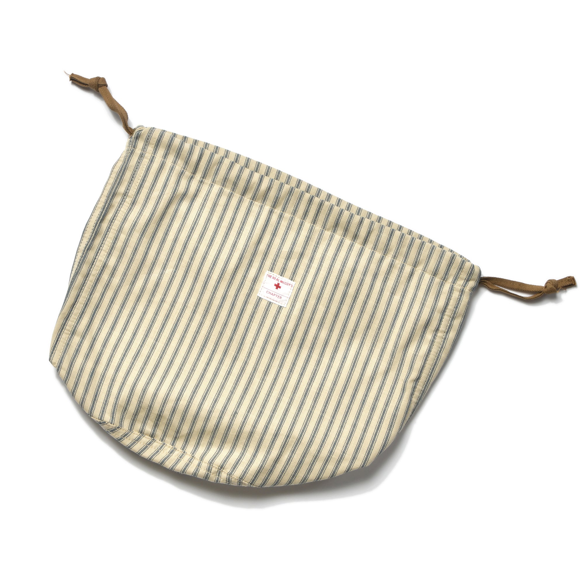 TICKING STRIPE POUCH BAG