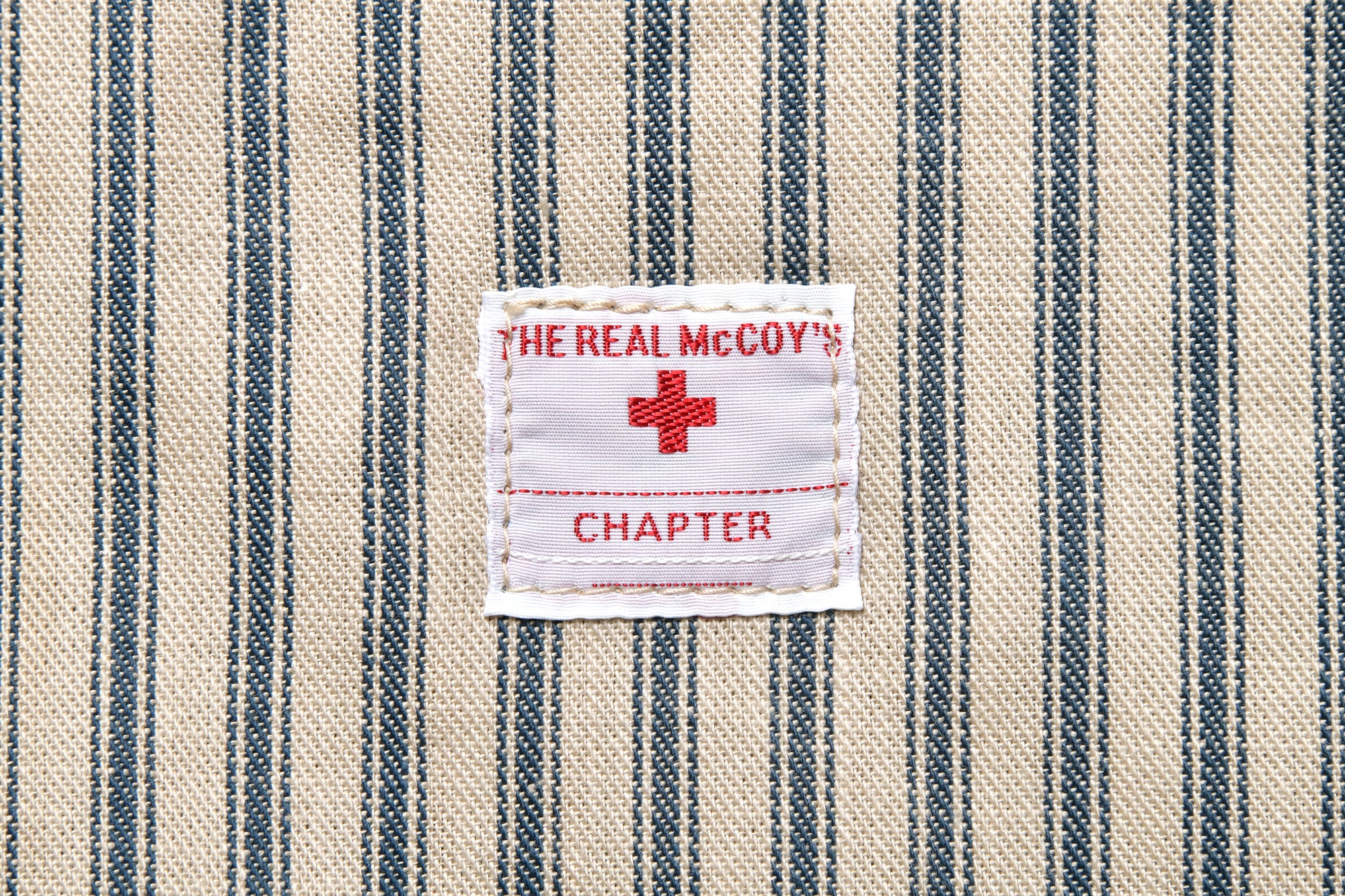 TICKING STRIPE POUCH BAG