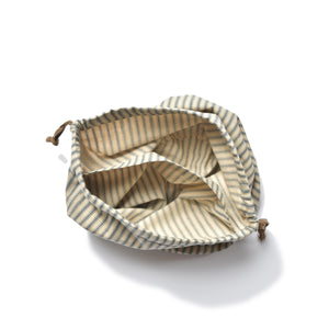 TICKING STRIPE POUCH BAG