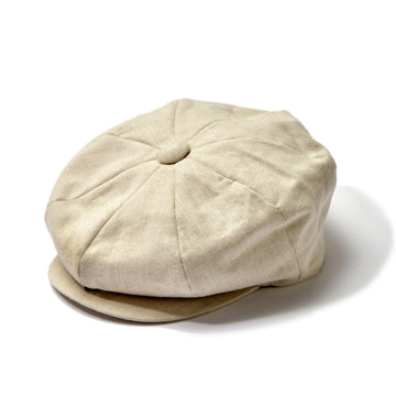 LINEN NEWSBOY CAP