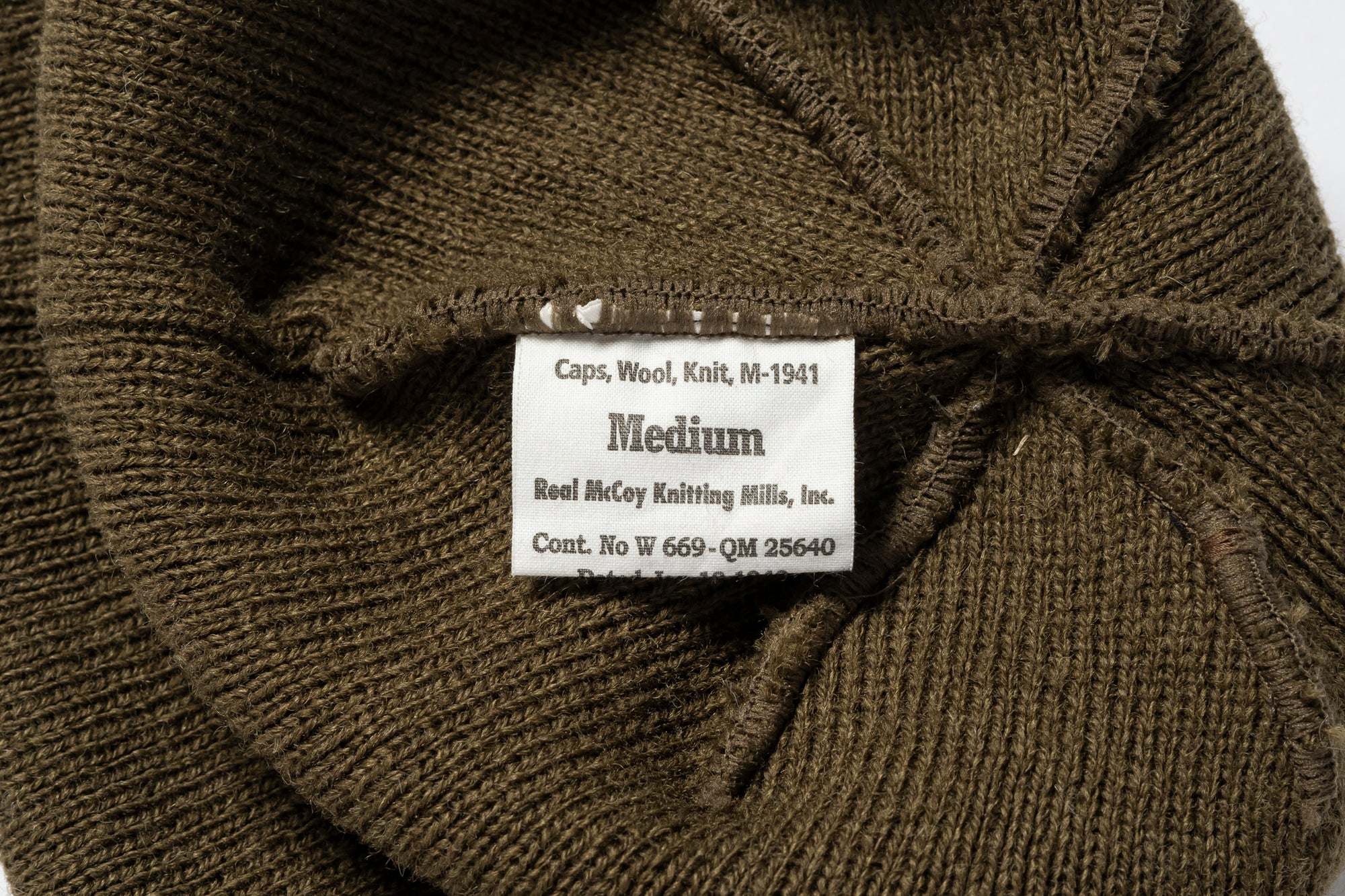 CAP, WOOL, KNIT, M-1941