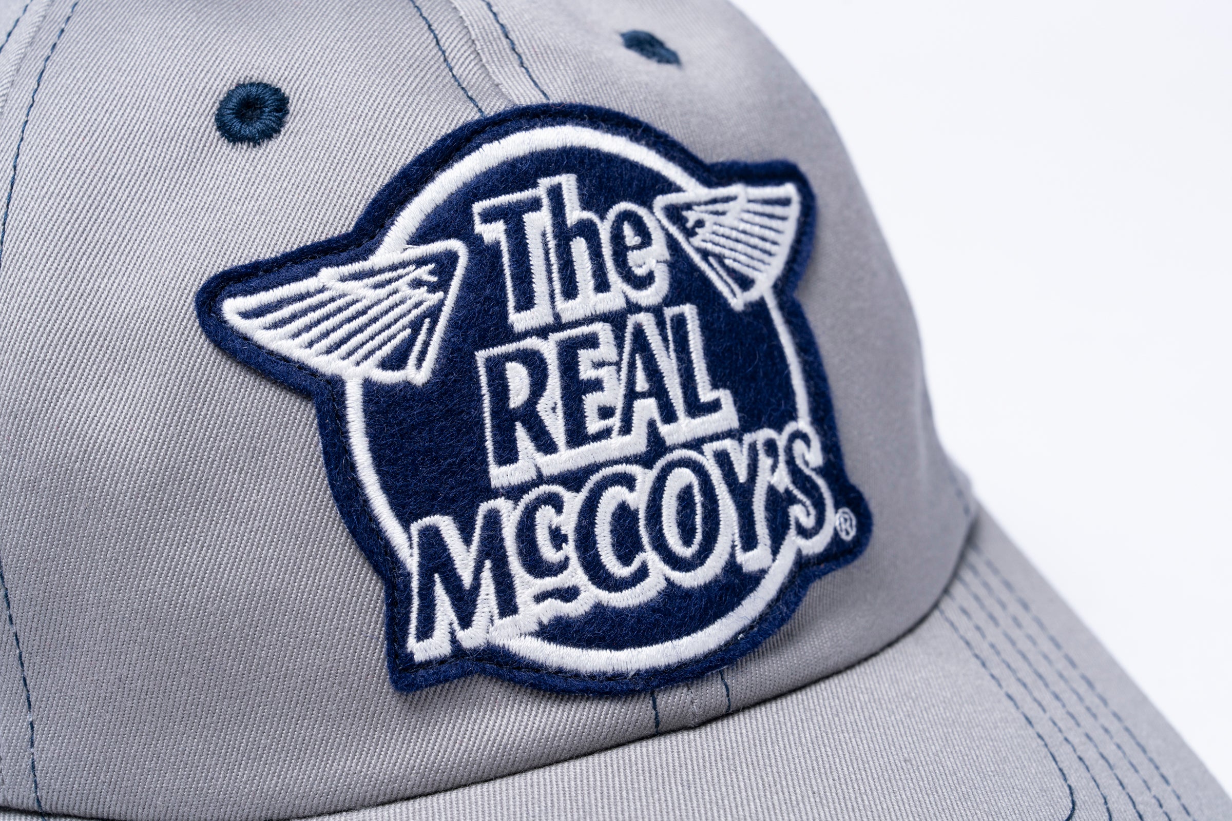 THE REAL McCOY'S LOGO BASEBALL CAP 'WHITE LOGO' – The Real McCoy's