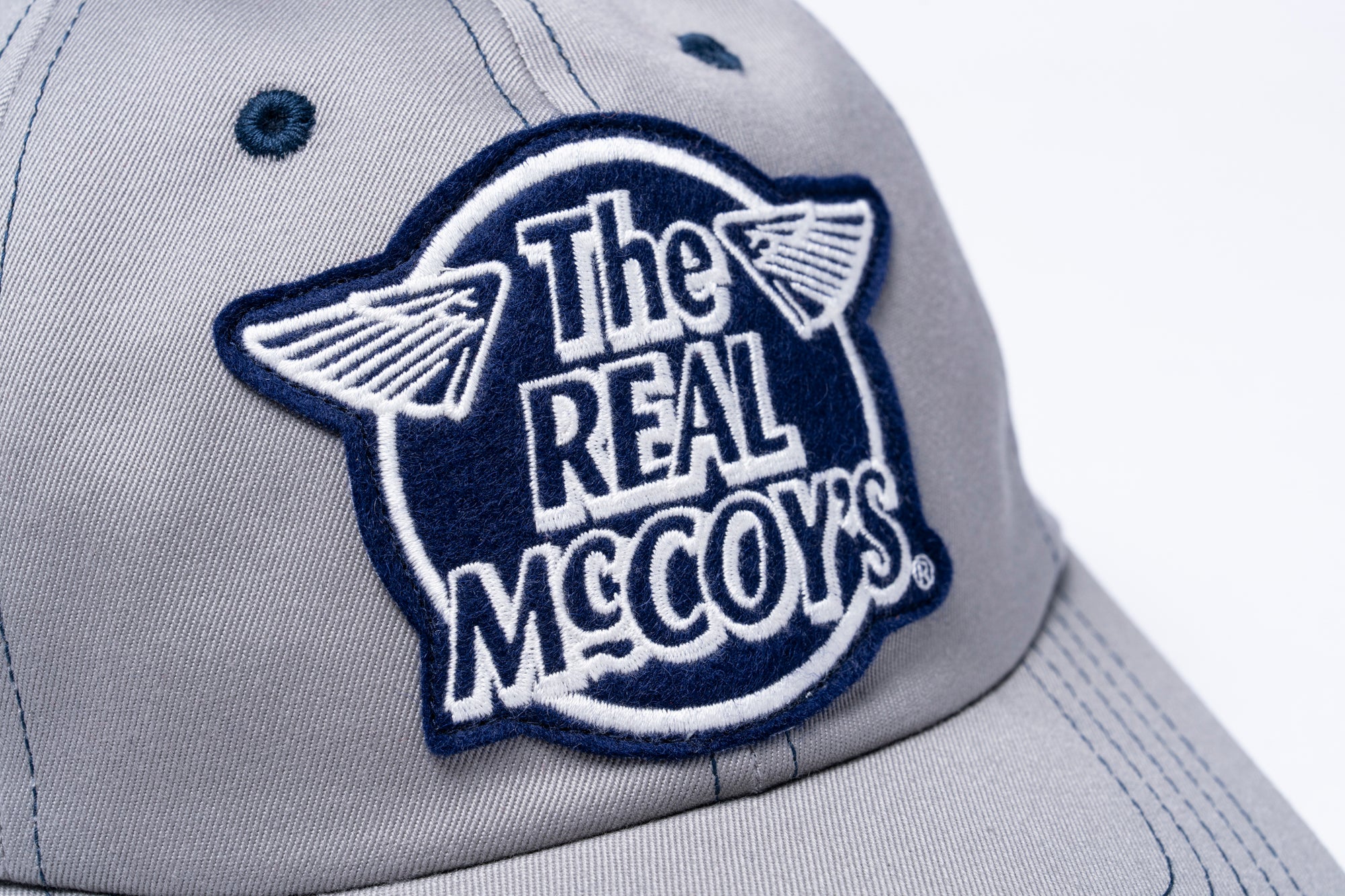 THE REAL McCOY’S LOGO BASEBALL CAP ‘WHITE LOGO’