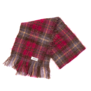 PLAID PATTERN MOHAIR SCARF