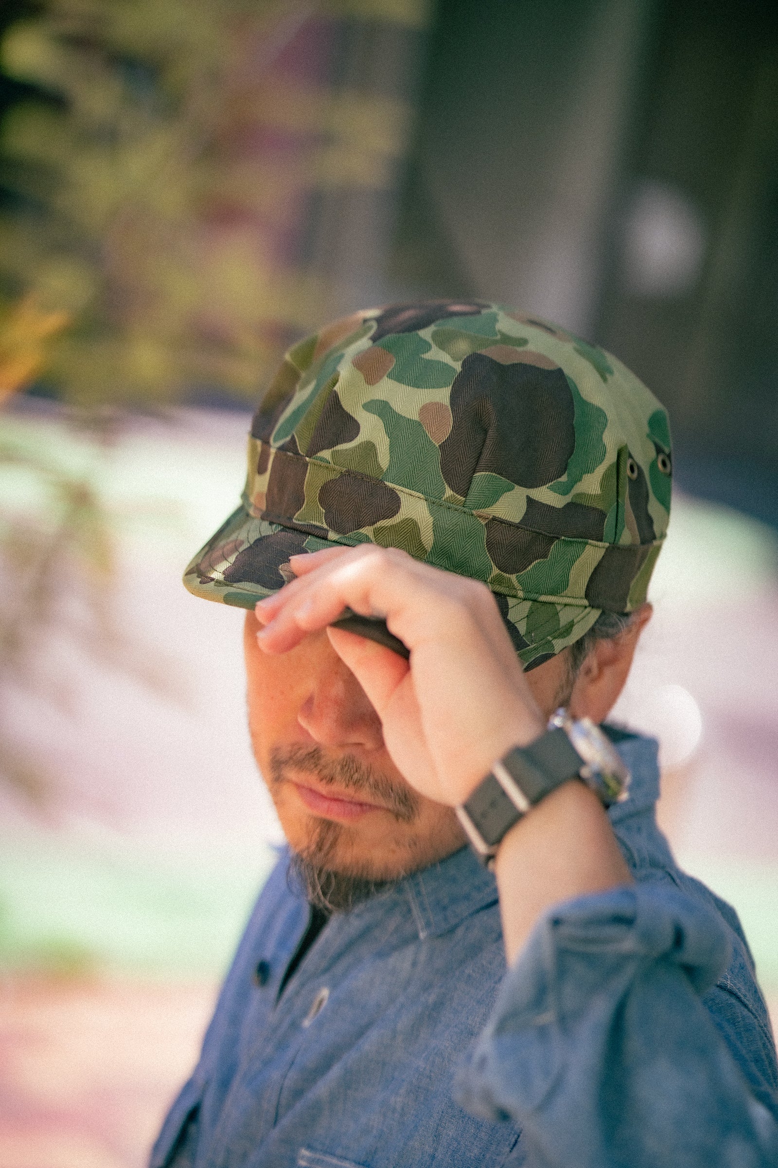 P1944 REVERSIBLE FROGSKIN CAMOUFLAGE CAP Gallery Image 3
