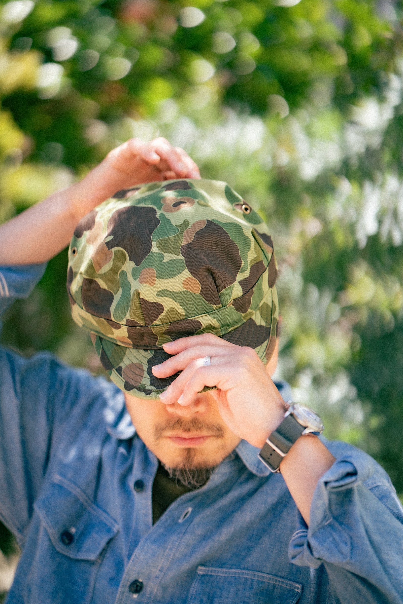P1944 REVERSIBLE FROGSKIN CAMOUFLAGE CAP Gallery Image