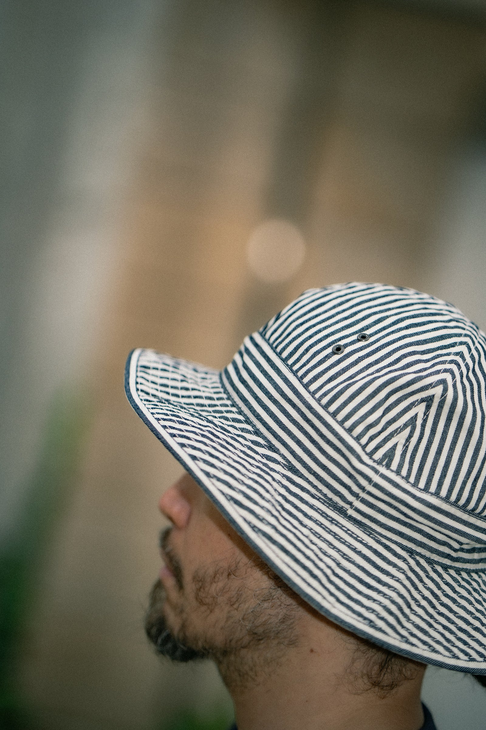 STRIPED DUNGAREE DAISY-MAE HAT Gallery Image 4