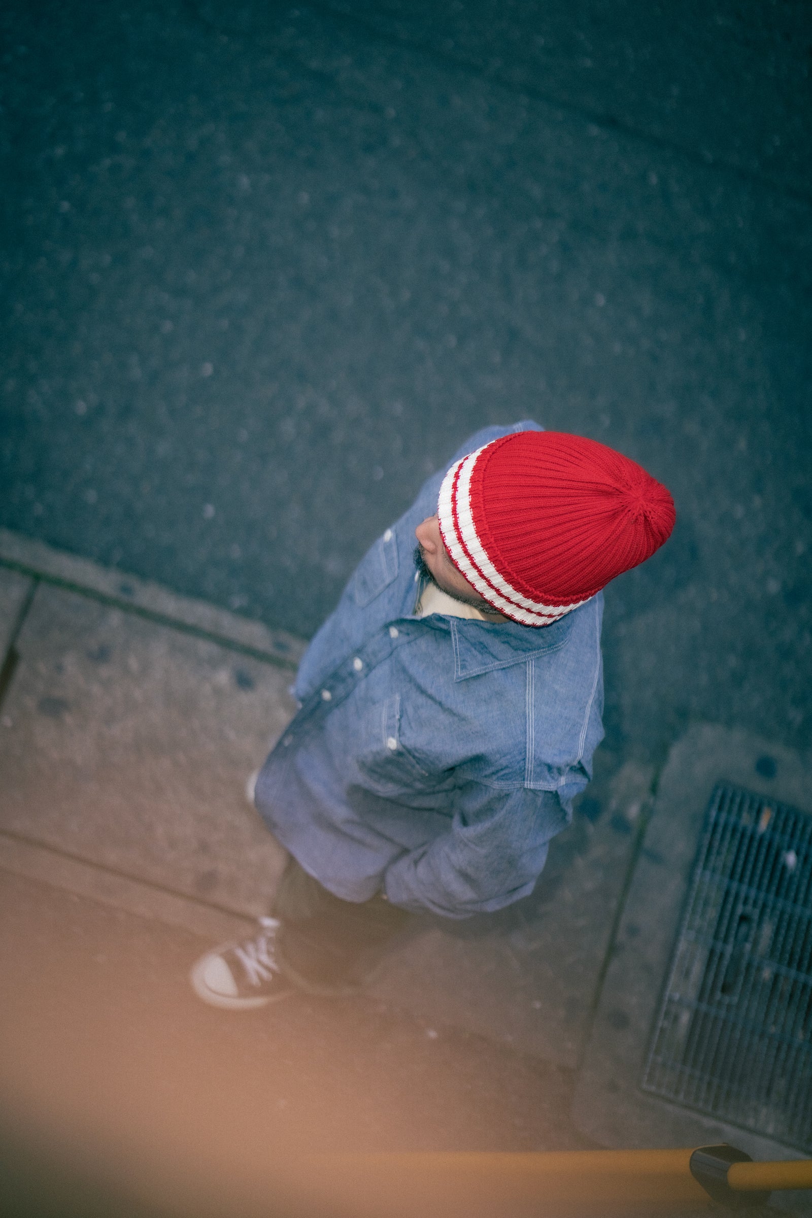 STRIPED COTTON KNIT CAP Gallery Image 3