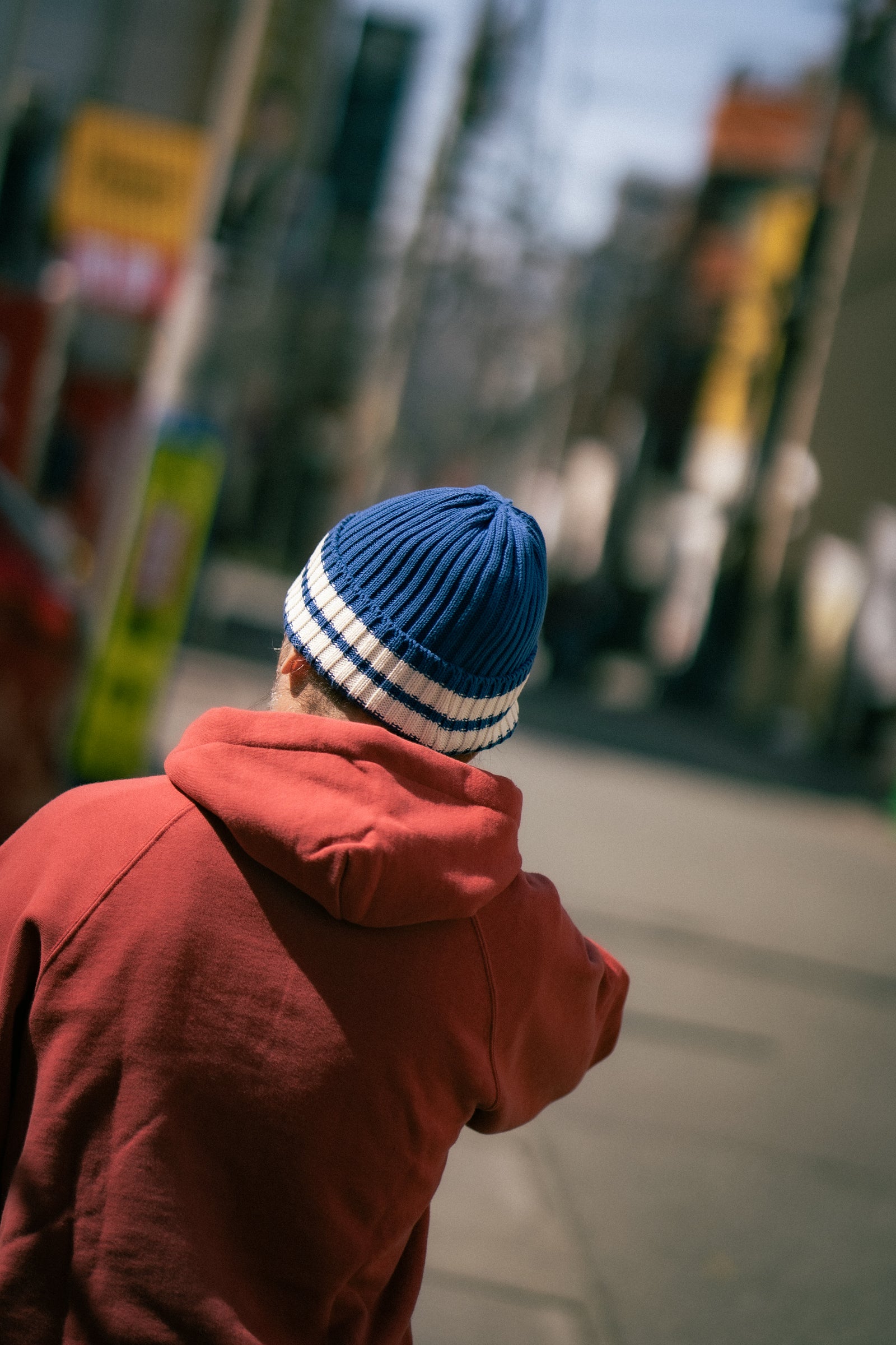 STRIPED COTTON KNIT CAP Gallery Image 4