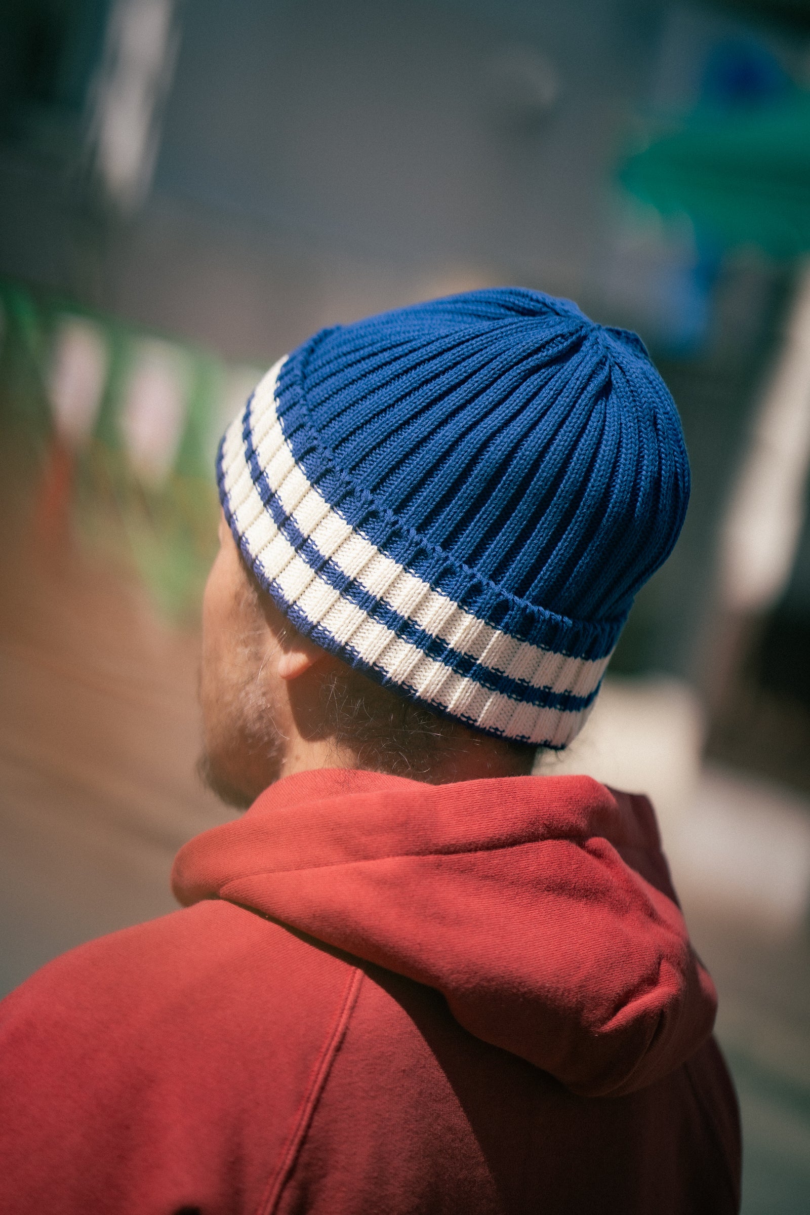 STRIPED COTTON KNIT CAP Gallery Image 5