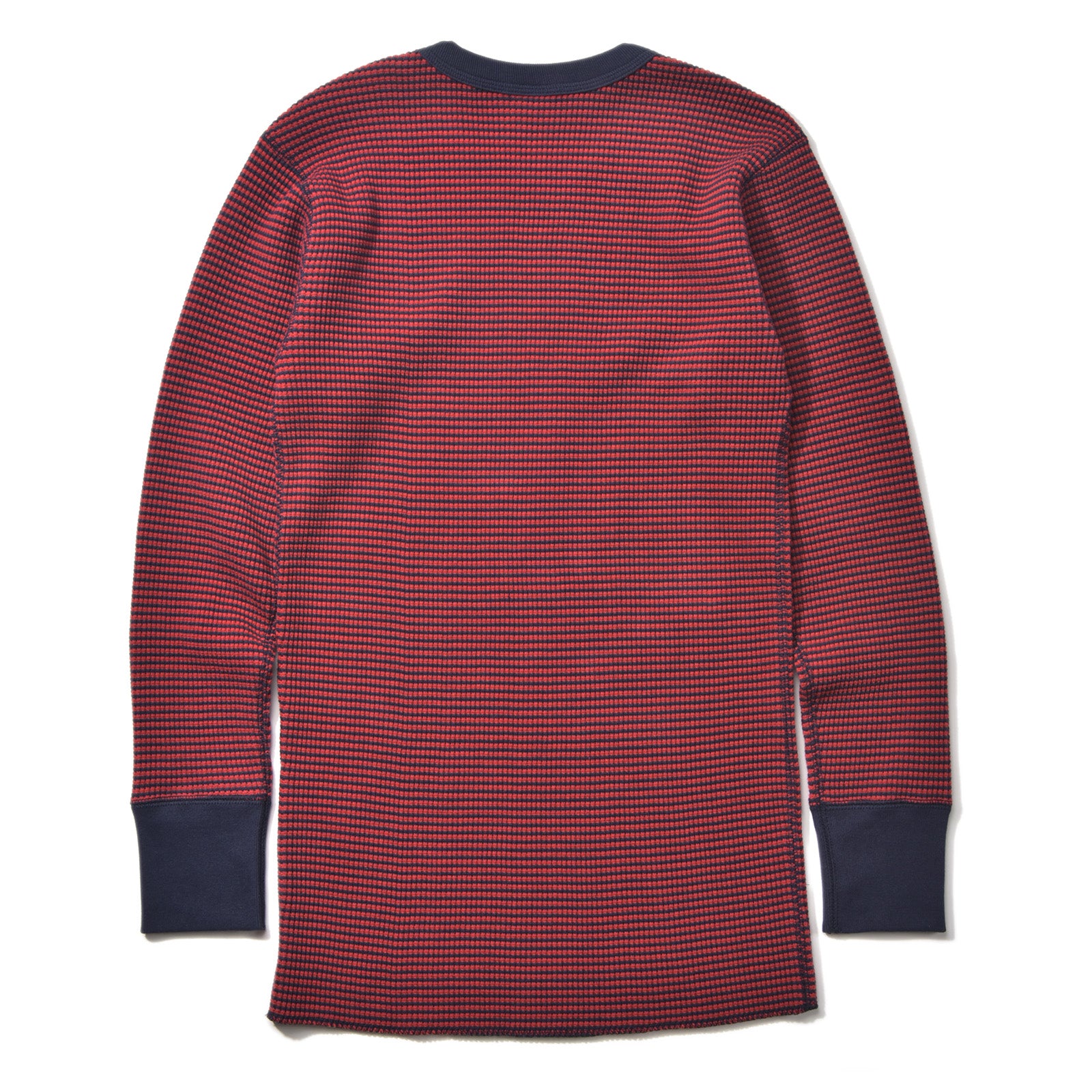 WAFFLE STRIPE THERMAL SHIRT L/S