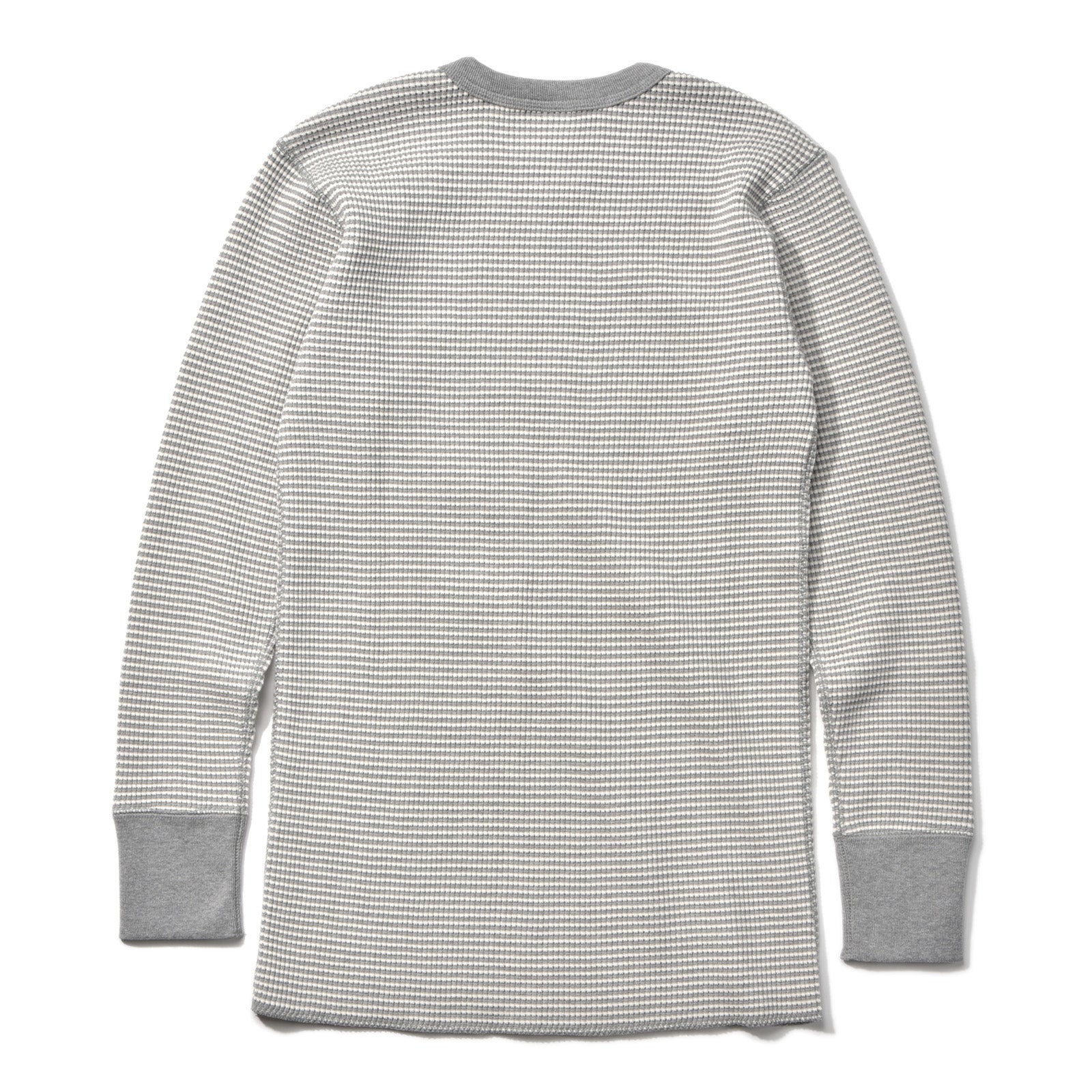 WAFFLE STRIPE THERMAL SHIRT L/S