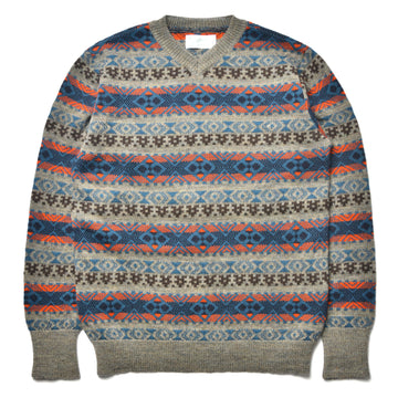 FAIR ISLE CREW NECK SWEATER