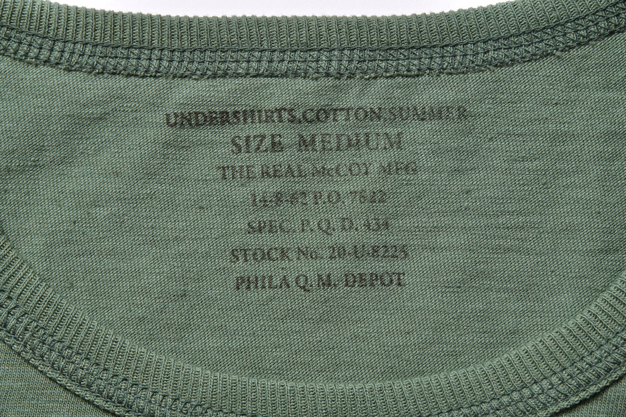 UNDERSHIRTS, COTTON, SUMMER / COMBAT BATTALION