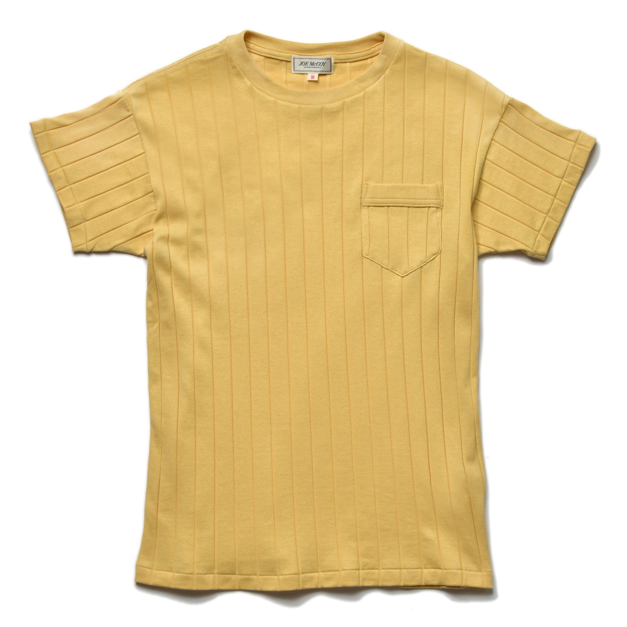 COTTON RIBBED POCKET TEE
