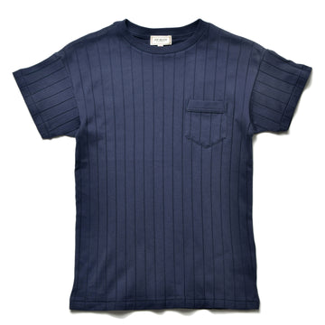 COTTON RIBBED POCKET TEE