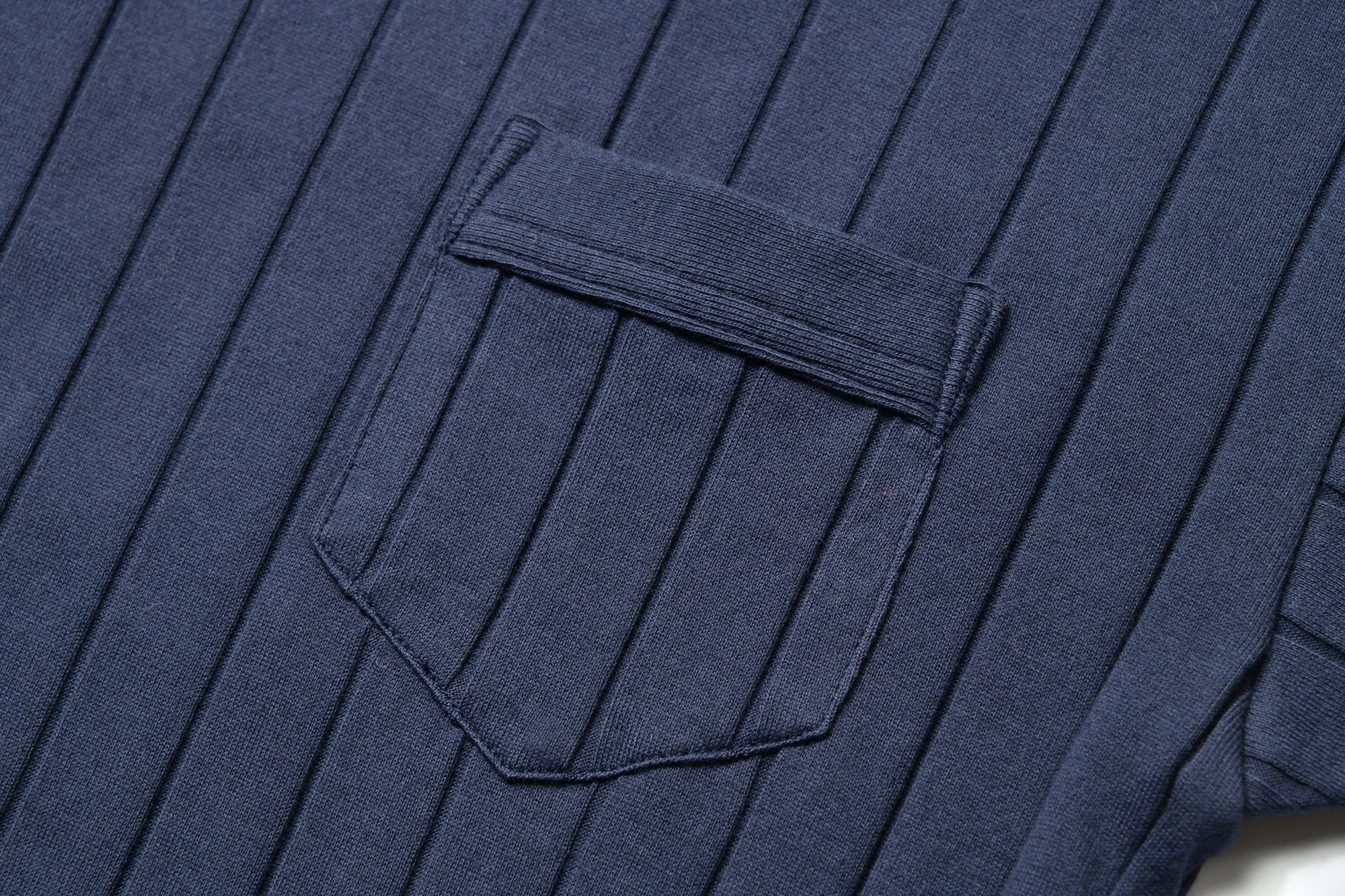 COTTON RIBBED POCKET TEE