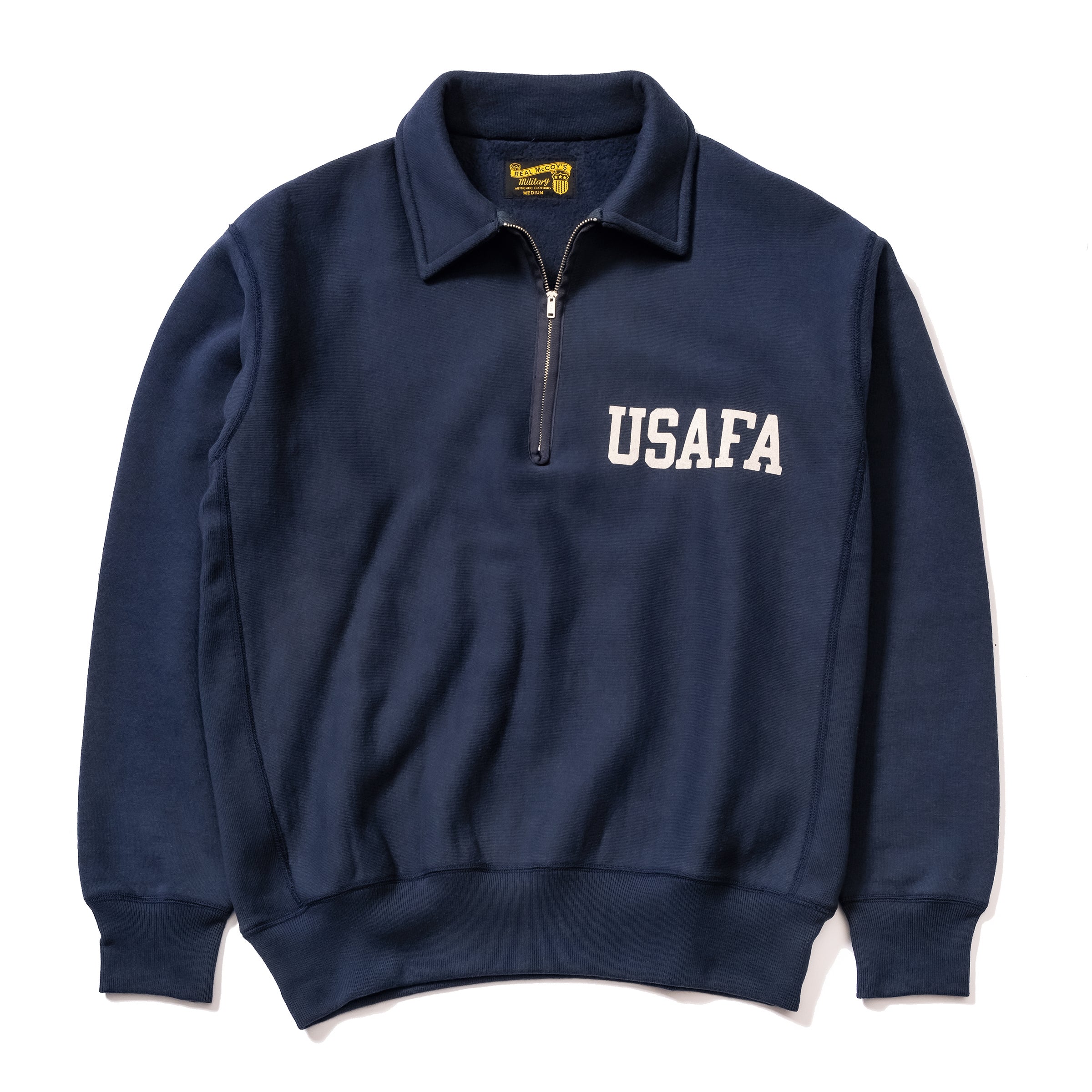 MILITARY 1/4 ZIP SWEATSHIRT / USAFA – The Real McCoy's