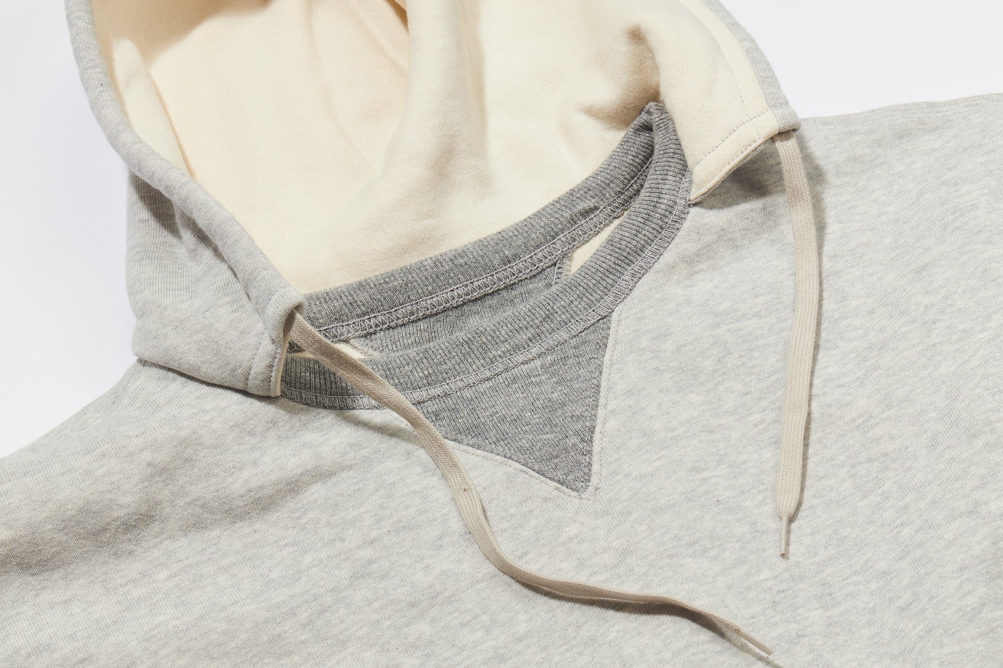 DOUBLE-FACE HOODED SWEATSHIRT - GRAY / M