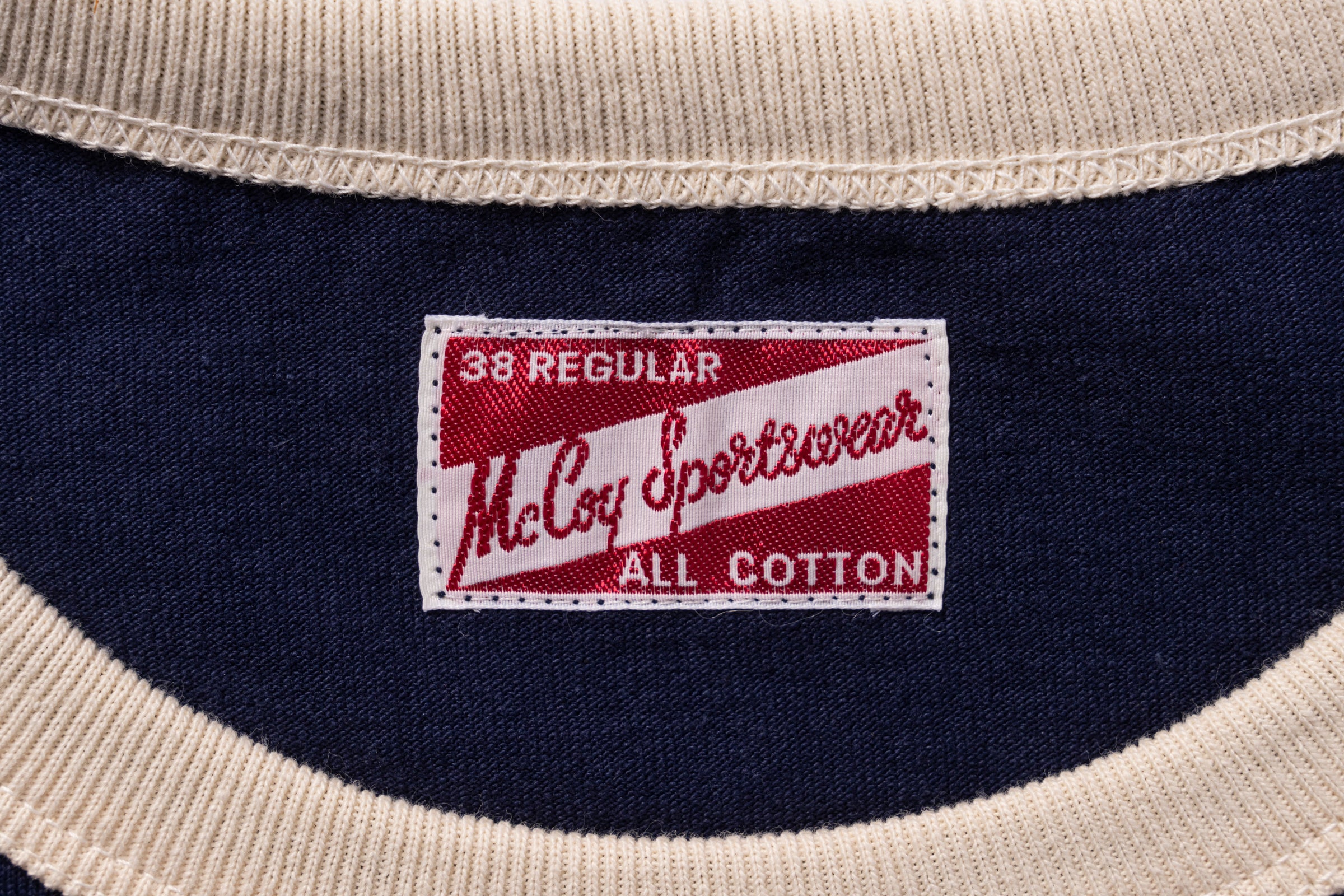 MILITARY BASEBALL TEE / NAVY – The Real McCoy's