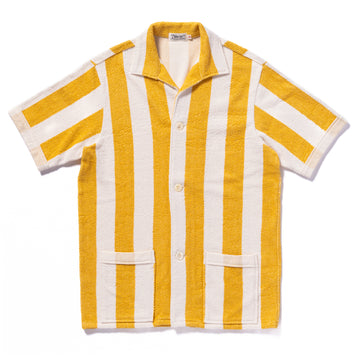 STRIPE COTTON PILE BEACH SHIRT