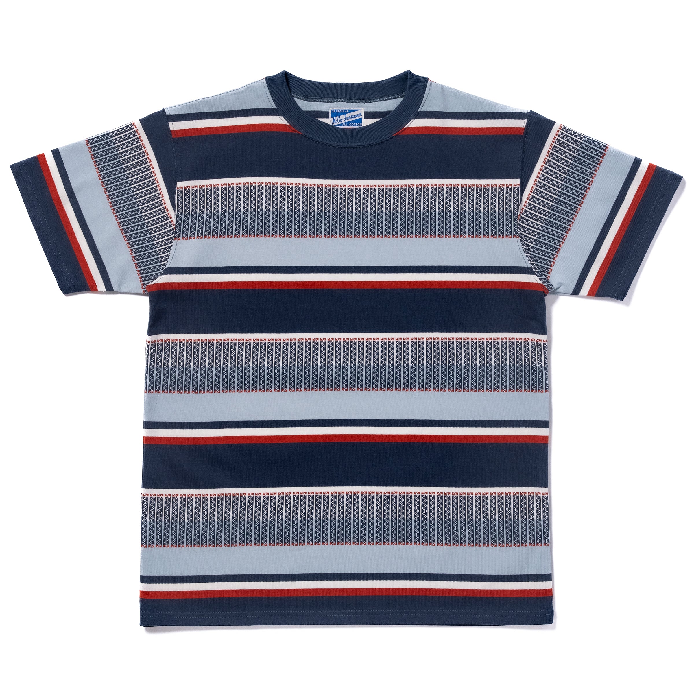 JACQUARD KNIT STRIPE TEE – The Real McCoy's