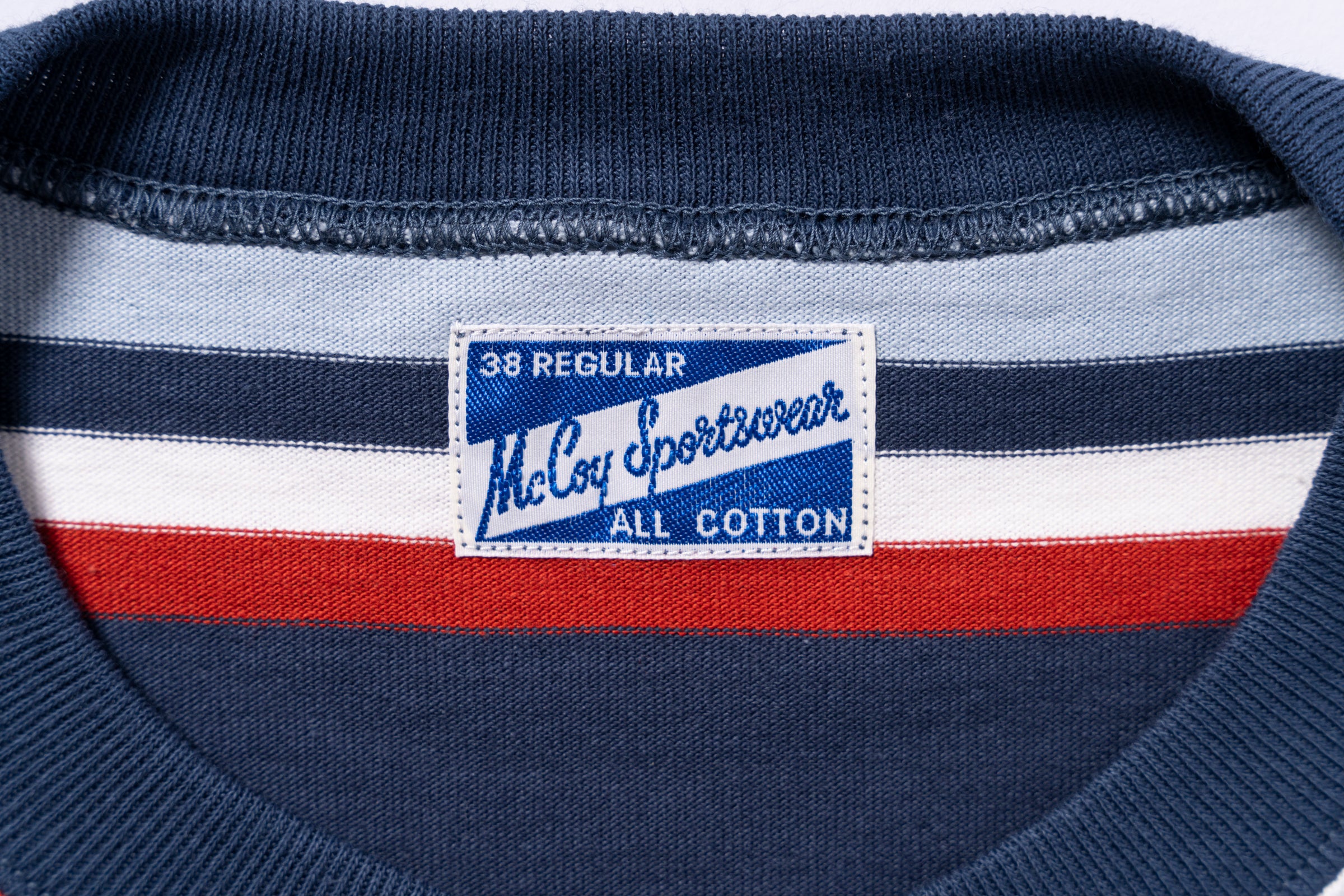 JACQUARD KNIT STRIPE TEE – The Real McCoy's