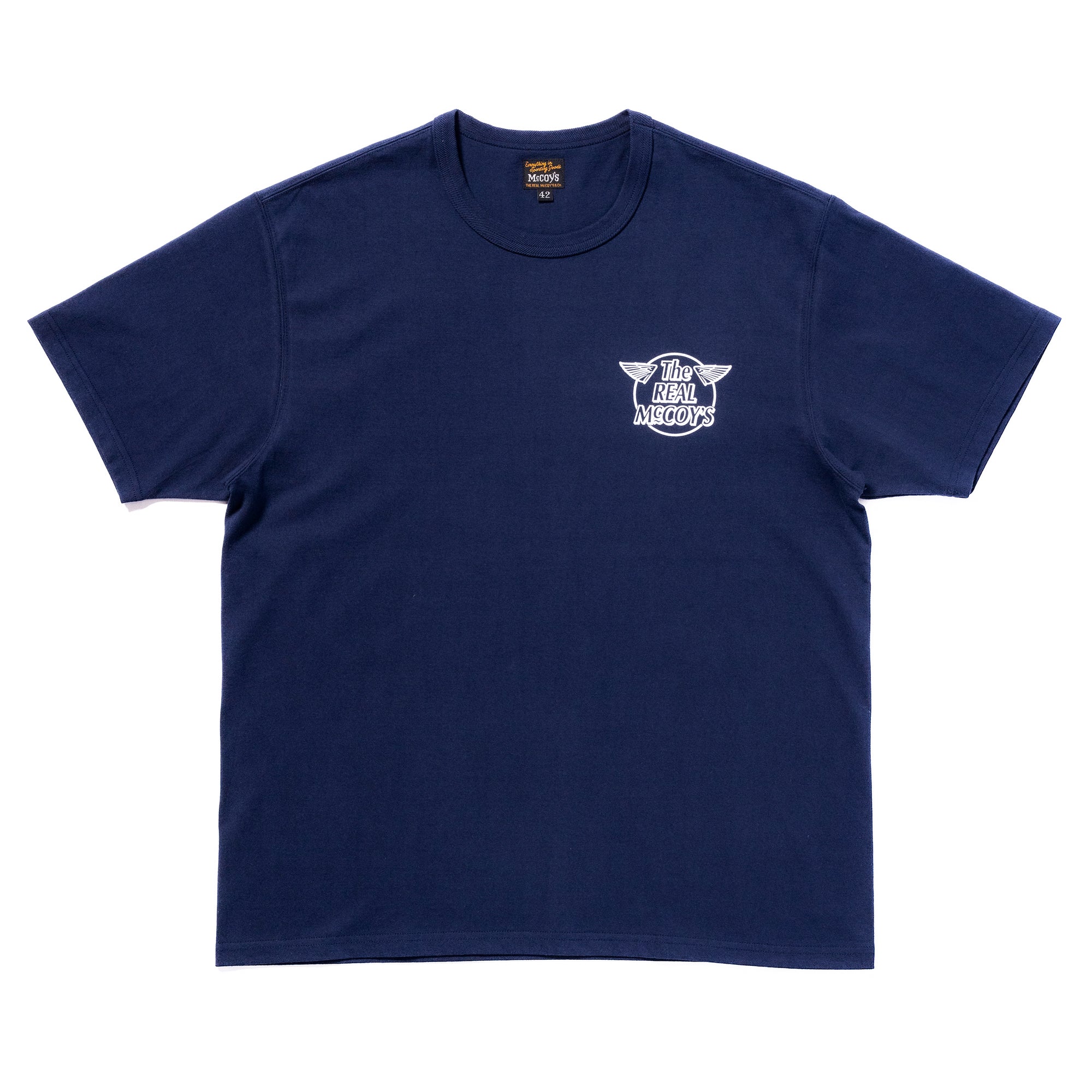 THE REAL McCOY'S LOGO TEE S/S ‘WHITE LOGO’